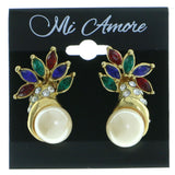 Mi Amore Clip-On-Earrings Gold-Tone/Multicolor #LQC0649
