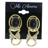 Mi Amore Clip-On-Earrings Gold-Tone/Black #LQC0655