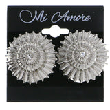 Mi Amore Clip-On-Earrings Silver-Tone #LQC0676