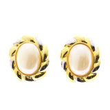 Mi Amore Clip-On-Earrings Gold-Tone/White #LQC0801