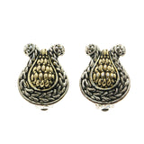 Mi Amore Harp Clip-On-Earrings Silver-Tone/Gold-Tone #LQC0802