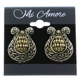 Mi Amore Harp Clip-On-Earrings Silver-Tone/Gold-Tone #LQC0802