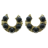 Mi Amore Clip-On-Earrings Gold-Tone/Black #LQC0807