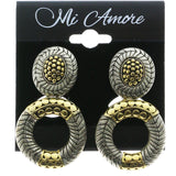 Mi Amore Clip-On-Earrings Silver-Tone/Gold-Tone #LQC0811