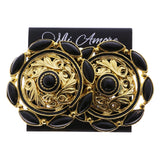 Mi Amore Clip-On-Earrings Gold-Tone/Black #LQC0820
