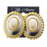 Mi Amore Clip-On-Earrings Silver-Tone/Gold-Tone #LQC0824