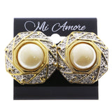Mi Amore Clip-On-Earrings Gold-Tone/Silver-Tone #LQC0826