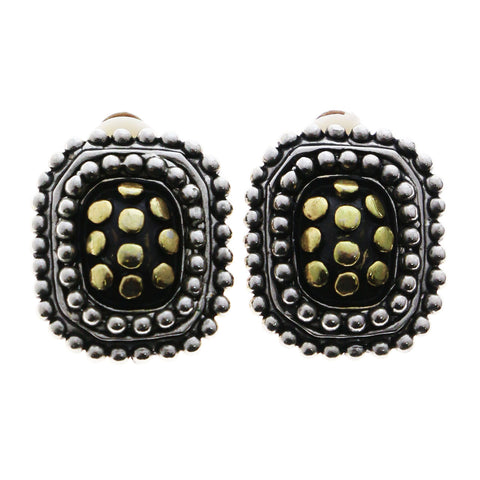 Mi Amore Clip-On-Earrings Silver-Tone/Gold-Tone #LQC0829
