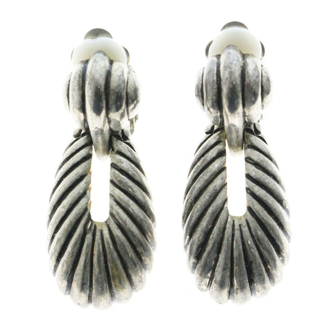 Mi Amore Clip-On-Earrings Silver-Tone #LQC0834