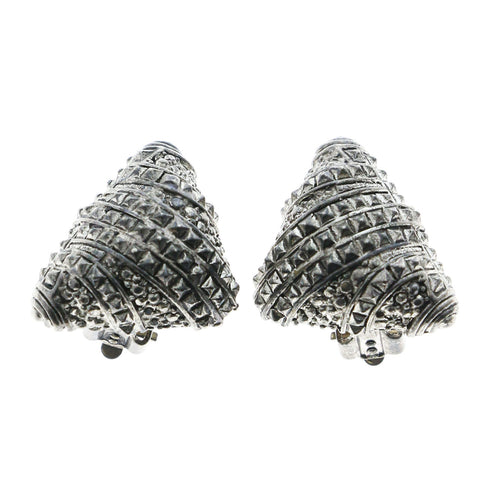 Mi Amore Clip-On-Earrings Silver-Tone #LQC0835