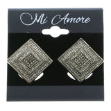 Mi Amore Clip-On-Earrings Silver-Tone #LQC0847