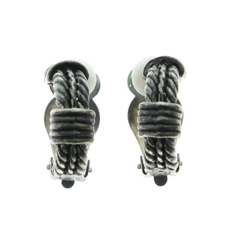 Mi Amore Clip-On-Earrings Silver-Tone #LQC0866