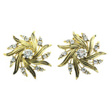Mi Amore Crystal Accents Sun Clip-On-Earrings Gold-Tone #LQC0871