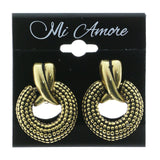 Mi Amore Clip-On-Earrings Gold-Tone/Black #LQC0878