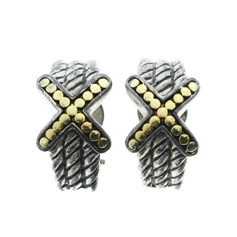 Mi Amore Clip-On-Earrings Silver-Tone/Gold-Tone #LQC0881