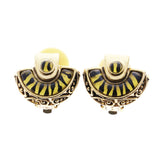 Mi Amore Tiger Stripes Clip-On-Earrings Gold-Tone/Black #LQC0897