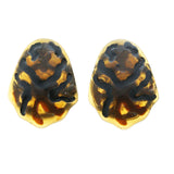 Mi Amore Clip-On-Earrings Gold-Tone/Orange #LQC0898