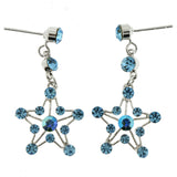 Mi Amore Drop-Dangle-Earrings Silver-Tone/Blue