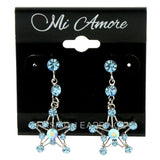 Mi Amore Drop-Dangle-Earrings Silver-Tone/Blue