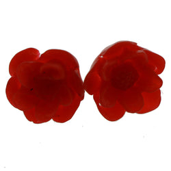 Mi Amore Stud-Earrings Silver-Tone/Red