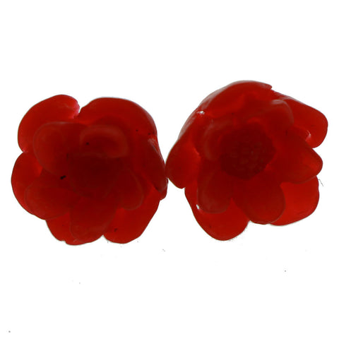 Mi Amore Stud-Earrings Silver-Tone/Red