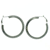 Metal Hoop-Earrings Silver-Tone