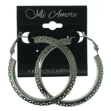 Metal Hoop-Earrings Silver-Tone
