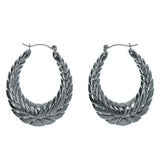 Silver-Tone Metal Hoop-Earrings