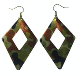 Yellow & Multi Colored Metal Dangle-Earrings