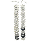 Silver-Tone Metal Drop-Dangle-Earrings