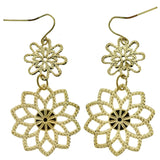 Gold-Tone Metal Dangle-Earrings