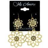 Gold-Tone Metal Dangle-Earrings