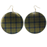 Gold-Tone & Blue Colored Metal Dangle-Earrings