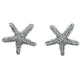 Starfish Star Stud-Earrings Silver-Tone