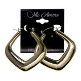 Gold-Tone Metal Hoop-Earrings #LQE1606
