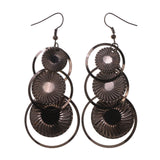Silver-Tone Metal Dangle-Earrings #LQE1618