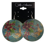 Colorful  Butterfly Flower Dangle-Earrings #LQE1631