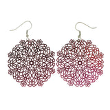 Colorful  Butterfly Flower Ombre Dangle-Earrings #LQE1645