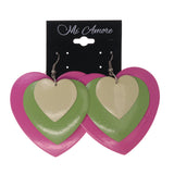 Colorful  Heart Dangle-Earrings #LQE1667