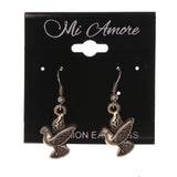 Bird Dangle-Earrings Silver-Tone Color #LQE1668