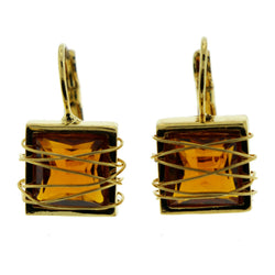Mi Amore Dangle-Earrings Gold-Tone/Orange