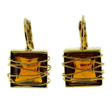 Mi Amore Dangle-Earrings Gold-Tone/Orange
