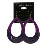 Glitter Sparkle Dangle-Earrings Purple Color #LQE1743