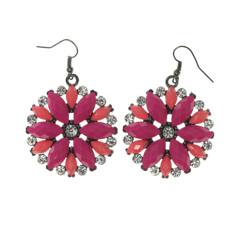 Colorful  Flower Dangle-Earrings #LQE1804