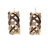 Black & White Colored Metal Dangle-Earrings #LQE1909