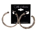 Silver-Tone Metal Dangle-Earrings #LQE1927