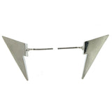 Silver-Tone Metal Stud-Earrings
