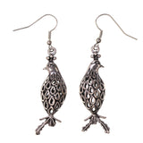 Bird Dangle-Earrings Silver-Tone Color #LQE1994