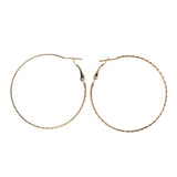 Gold-Tone Metal Hoop-Earrings #LQE1996