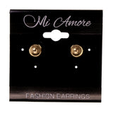 Gold-Tone Metal Stud-Earrings #LQE1997